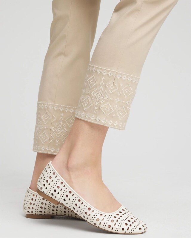 Brigitte Embroidered  Ankle Pants - image 4